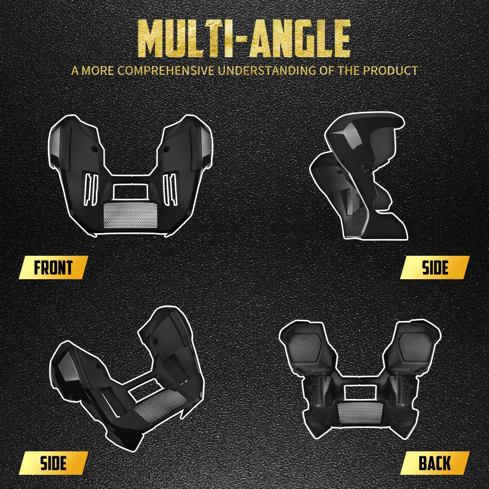 Motorcycle Front Fairing Lowers Cover Extended Chin Spoiler Set Kits For Harley Touring FLTRX 24-Up CVO Road Street Glide 23-Up
