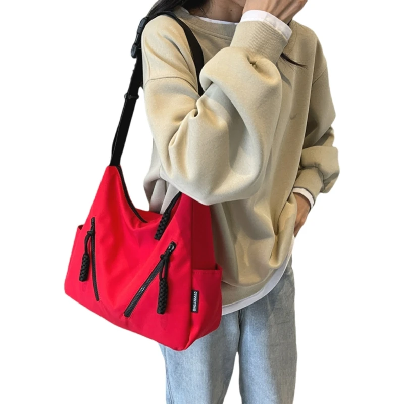 All-matching Shoulder Bag for Women Large Capacity Commuting Bag Solid Color Bag Simple Casual Crossbody Bag