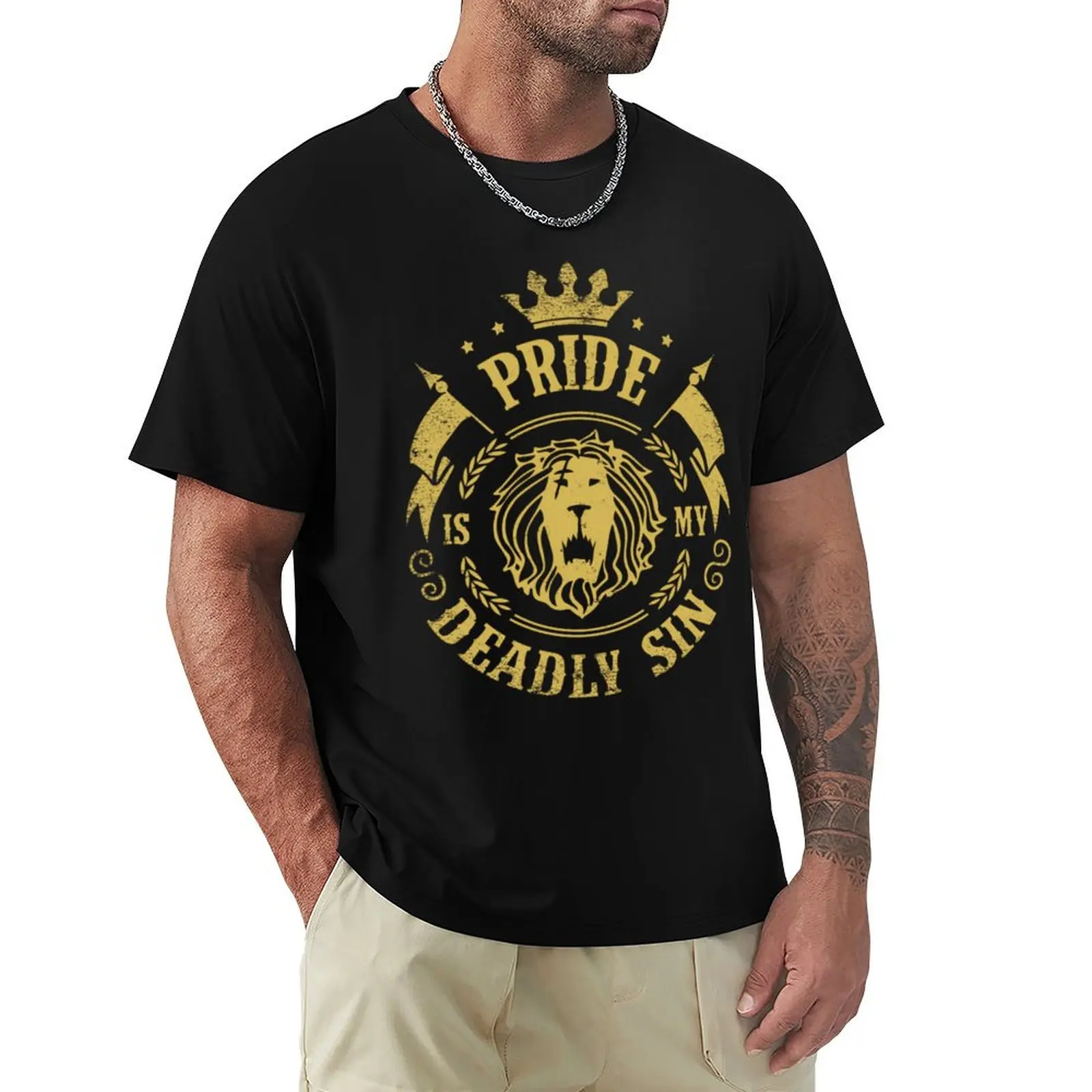 Pride is my deadly sin T-Shirt Athletic Fit Sports Short Sleeve Top