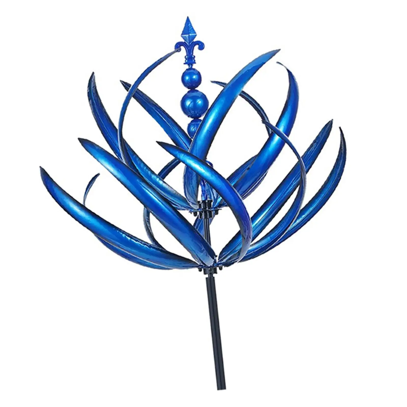 Wind Mill Pinwheel Landscape with Metal Garden Stake Wind Spinner Wind Sculpture for Patio Yard Lawn Ornament Decorative