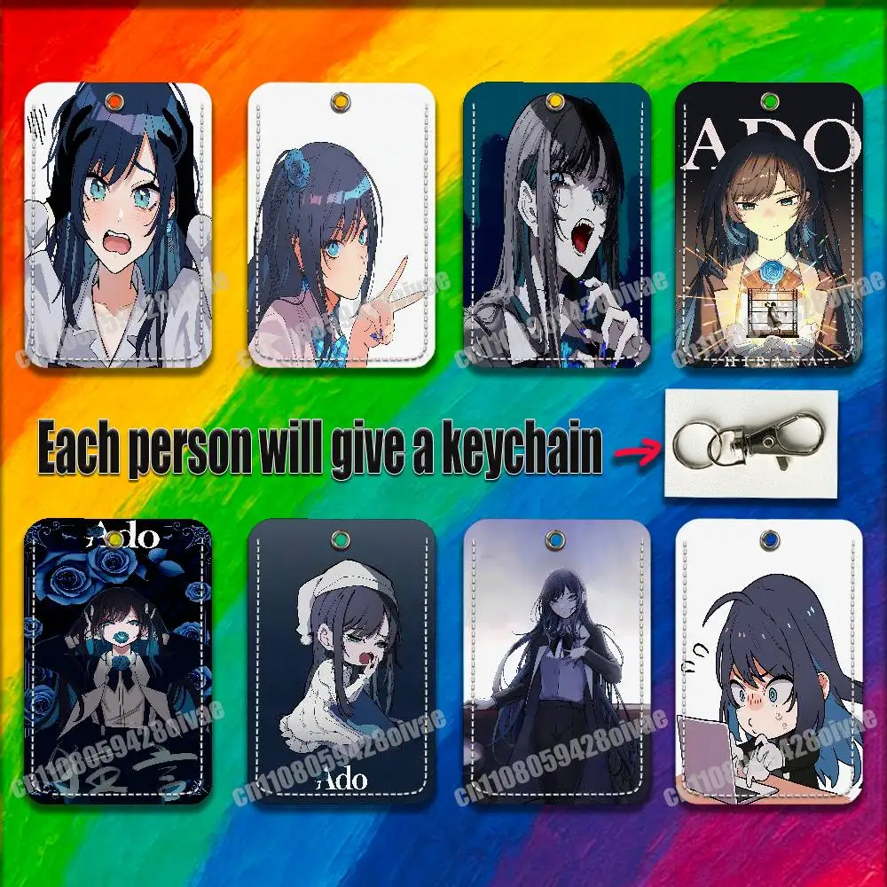 

Singer A-Ado Show LP For ID Clips Credit Bank Subway Card Holder Cover Sleeve Ornament Leather Keychain