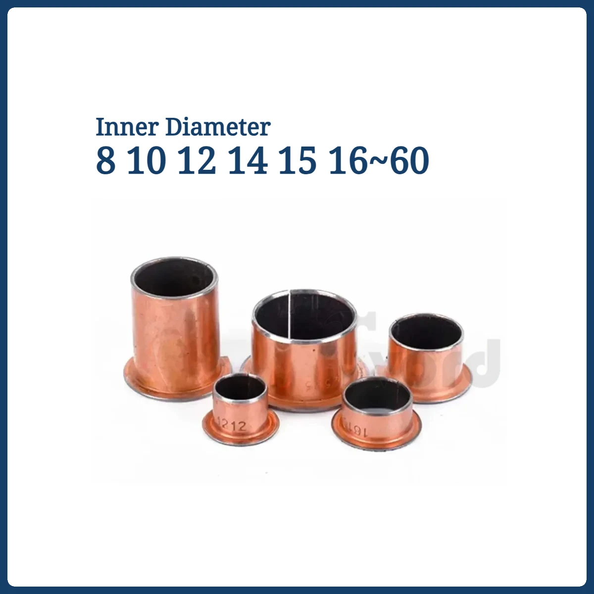 

Composite Copper Sleeve With Flange And Flanged Edge, Self-Lubricating Bearing Liner Fastener Inner Diameter 8 10 12 14 15 16-60