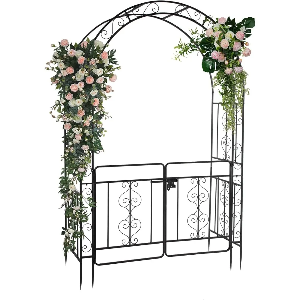

VINGLI Garden Arbor Arch, Wedding Arch Archway for Ceremony Party, Durable Steel Trellis for Plant Climbing, Christmas Decoratio