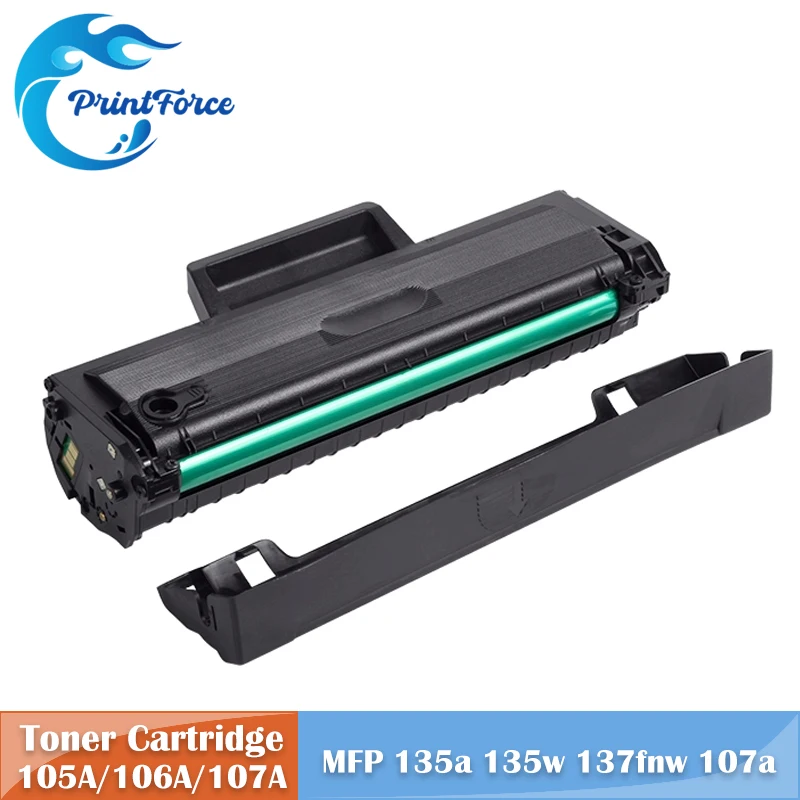 

W1105A W1106A W1107A 105A 106A 107A 1,5 тыс. страниц Тонер-картридж многоразового использования для HP Laser 107a 107w 107r MFP 135w 135a 137fnw 136nw