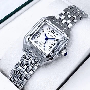 New Women Watch Light Luxury Brand Business Gold Stainless Steel Ladies Fashion Quartz Watches Female Clock Bracelet Wristwatch 2