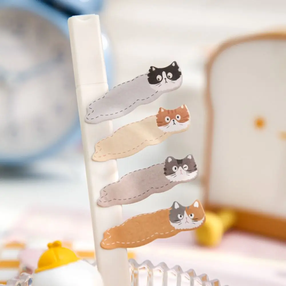 

Scrapbooking Memo Pad Cat Index Sticker Creative Cartoon Kitty Index Dividers Label Meow Cat Paw Sticky Note Office
