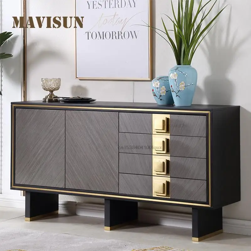 

American Mild Luxury Cupboard Minimalist Bedroom Locker Post Modern Living Room Entrance Cabinet Small Apartment Tea Cabinet