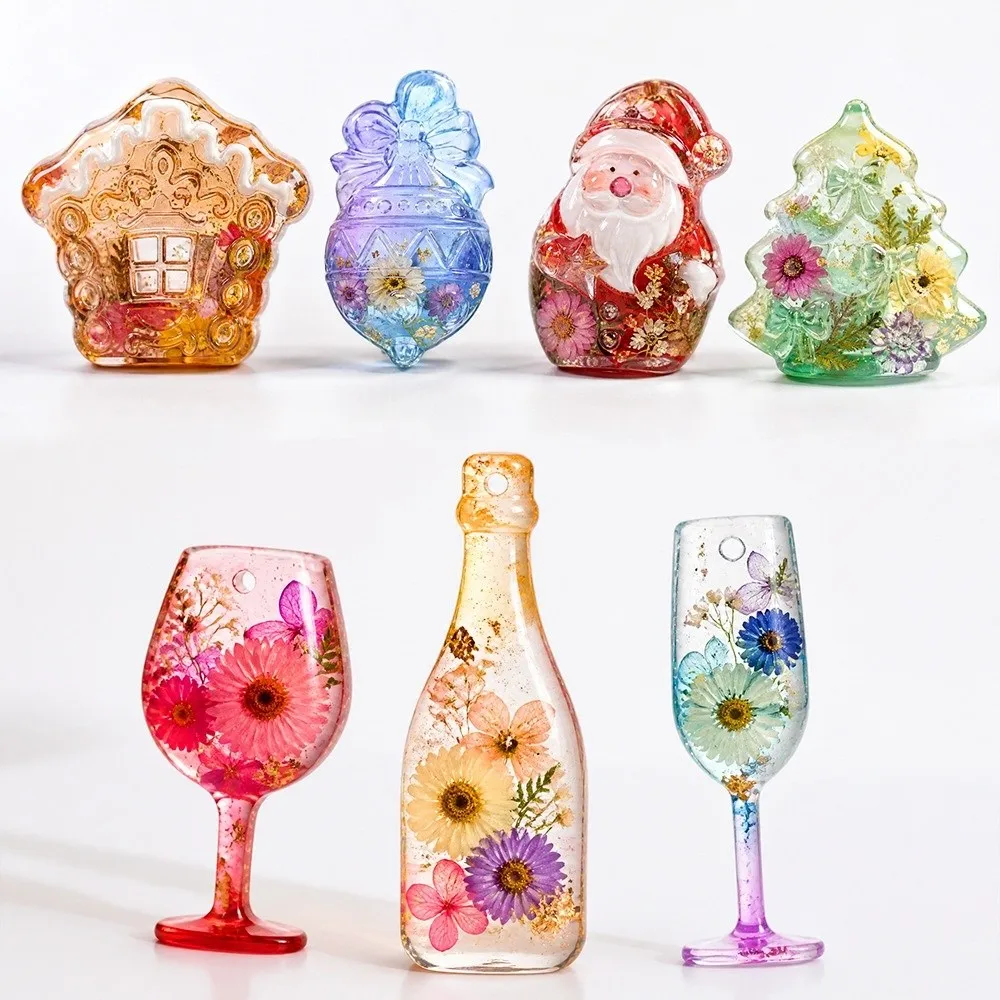DIY Christmas Mini Mold Multi-purpose Silicone Plaster Wax Epoxy Resin Mold Easy Release Heat-resistant