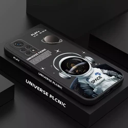 Cartoon Astronaut Silicone Phone Case For Xiaomi Redmi Note 13 12 11 Pro Plus 5G Turbo 10 Pro Max 12S 11S Redmi 12C 13C Cover