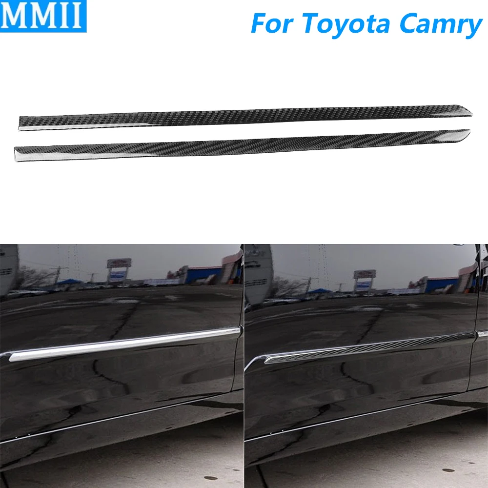 

For Toyota Camry 2006 2007 2008 2009 2010 2011 Carbon Fiber External Door Panel Trim Strips Car Accessories Decoration Sticker