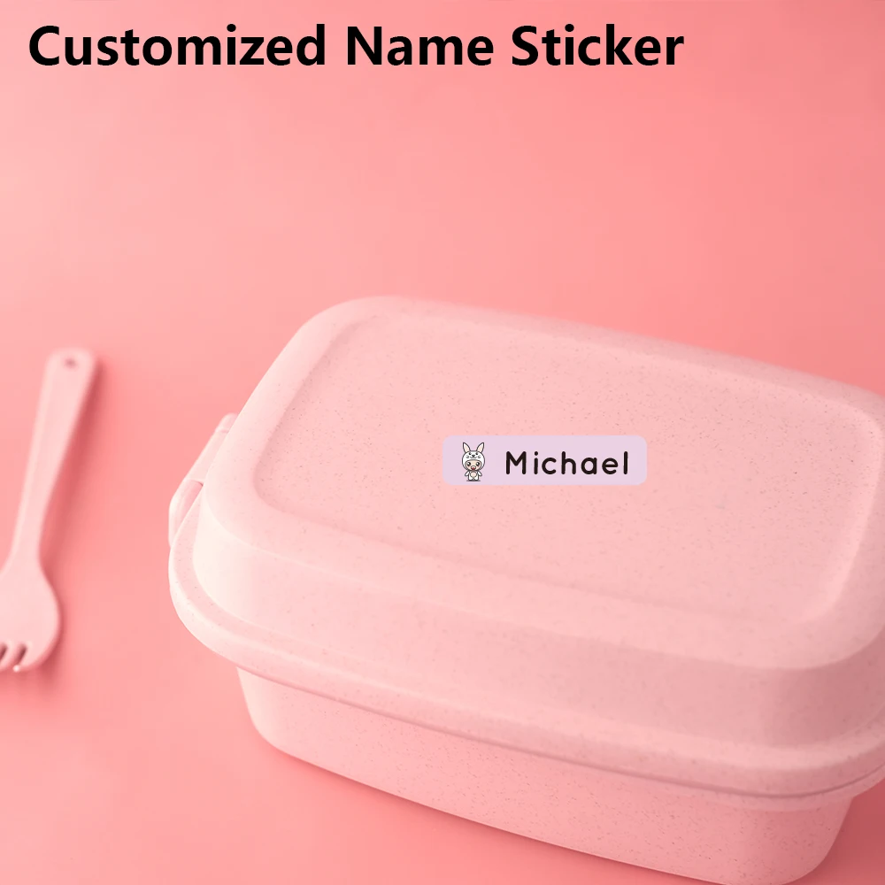 84/168 pcs Lovely Oilresistant Personalized Bottom Stickers Customized Tag Personalized Label Pencil Stickers Water Cup Tag