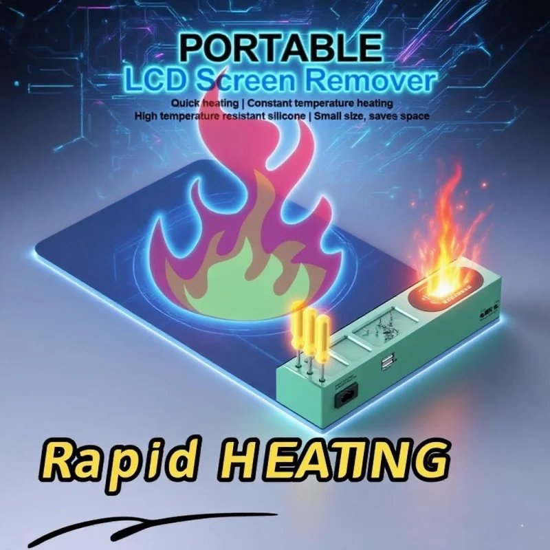 

Smart Heating Pad 15inch LCD Separator with Ultra-Fast Heating Temp Control & Overheat Protection for Phone/Tablet Screen Repair