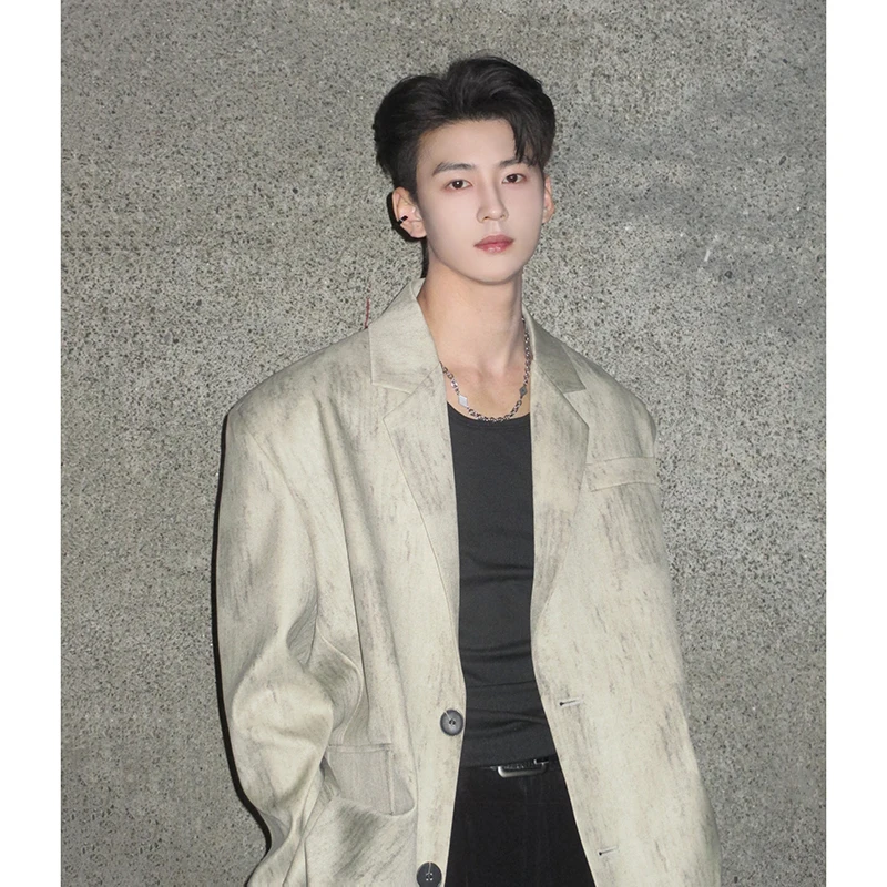 

Мужской повседневный костюм с подушечками Jaet Cleanfit, элитный костюм на весну и осень, модель моды, одежда из полиэфирного волокна Long Sve