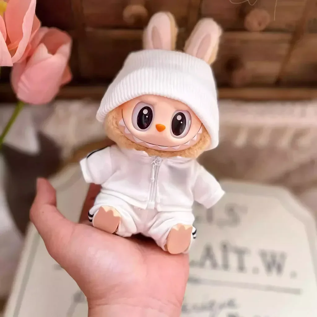 17cm Labubu Macaron Sport Outfit - Adorable Doll Clothes Set