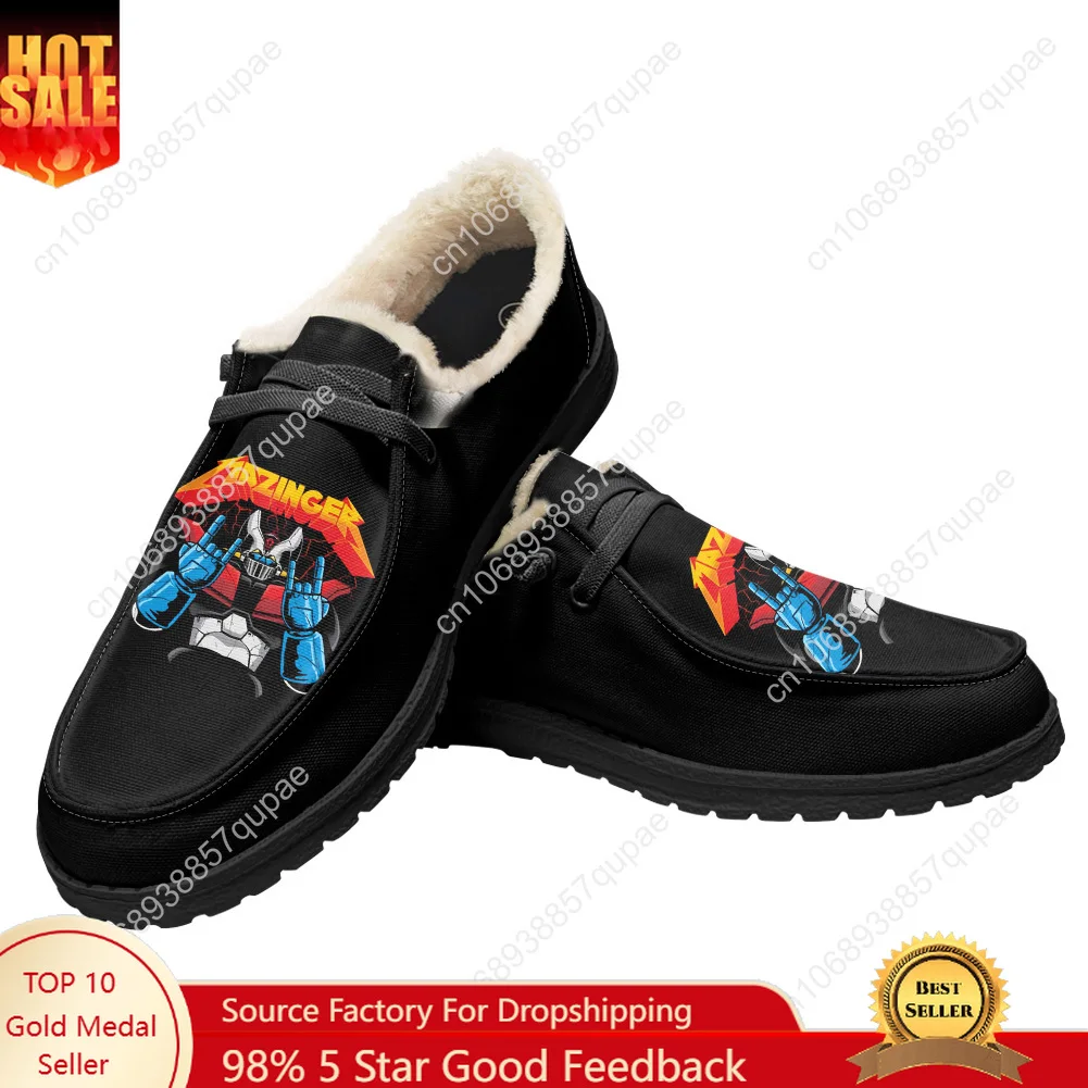 

Mazinger Z Flat Shoes Anime Cartoon Men Women Teenager Sneakers Soft Keep Warm Shoes Outdoor Casual Footwear Custom Made Shoe