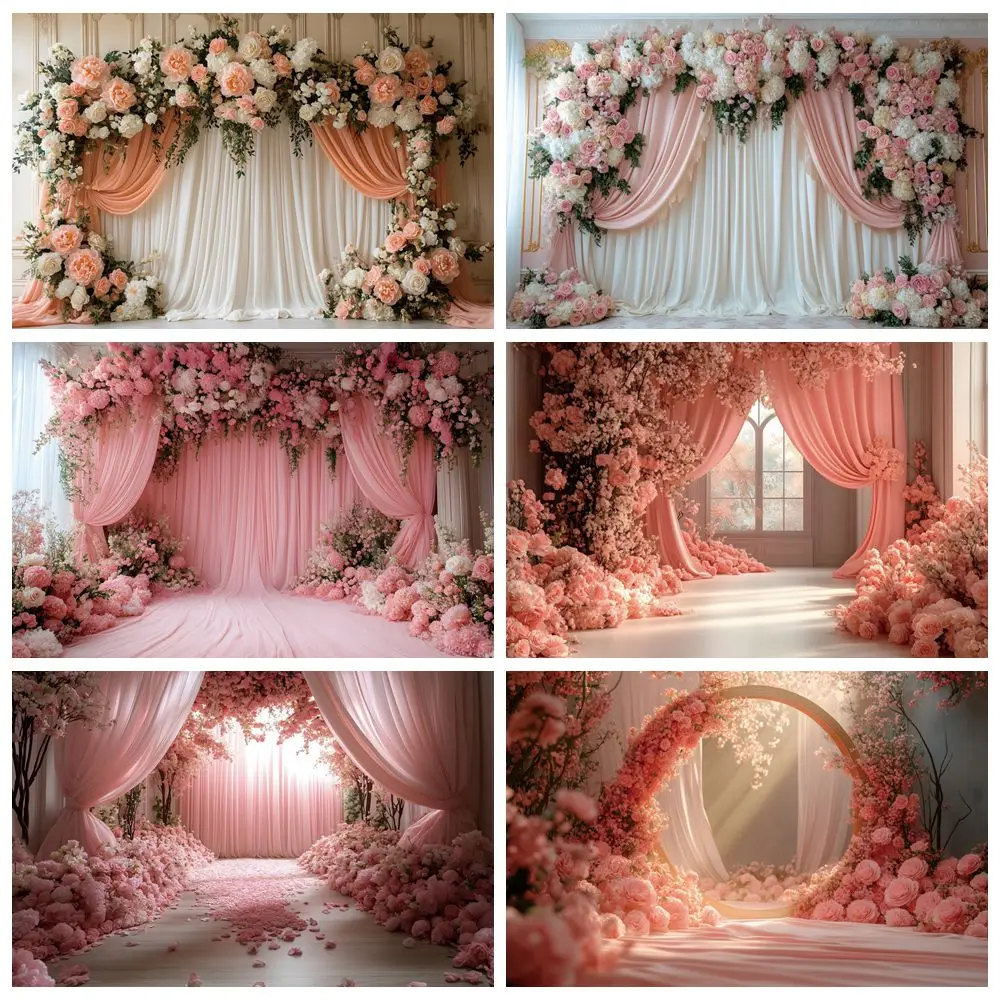 

Wedding Flowers Backdrop Flower Stand Curtain Bridal Shower Bride Portrait Photography Background Decor Photostudio Photobooth