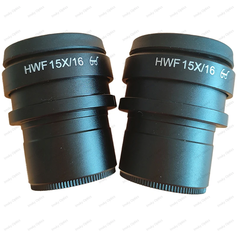 2PCS H WF15X-16mm Wide Field High Eyepiont Eyepiece For Binocular Trinocular Stereo Microscope 30MM Installation Interface