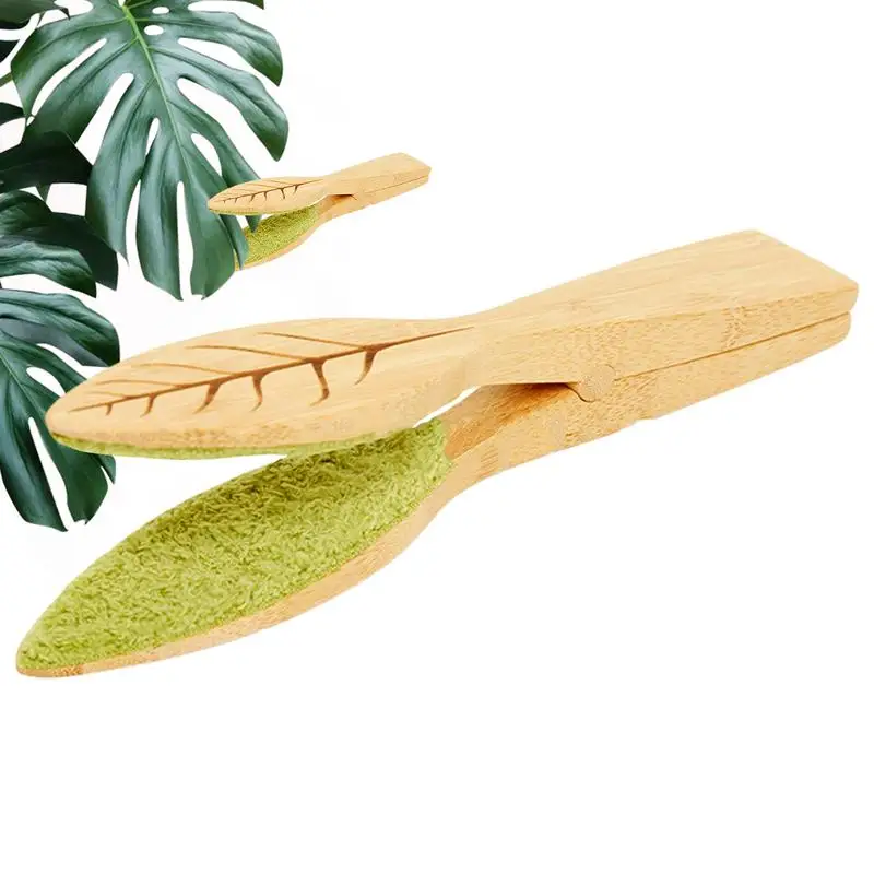 Generic Leaf Cleaning Tongs Plant Leaf Lint Cleaner Leaf-Shaped Cleaning Supplies Plant Cleaning Tongs For Indoor Outdoor Plants