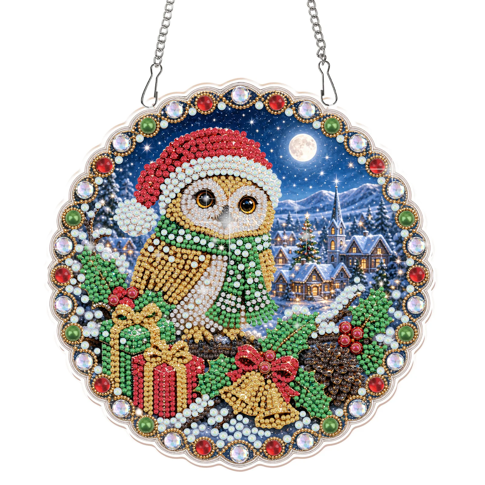 Art Craft For Christmas - Christmas Pearl Diamond Painting Pendant Kit,Christmas