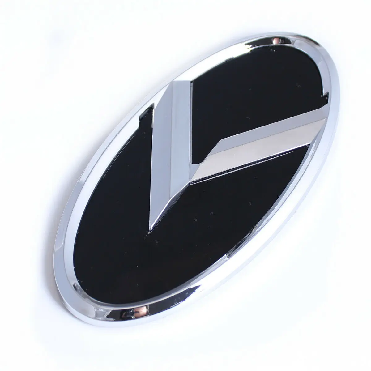 1pc 5.9inch/15cm Chrome Black K Emblem Rear Front Badge Decal for Sorento Sportage Sedona