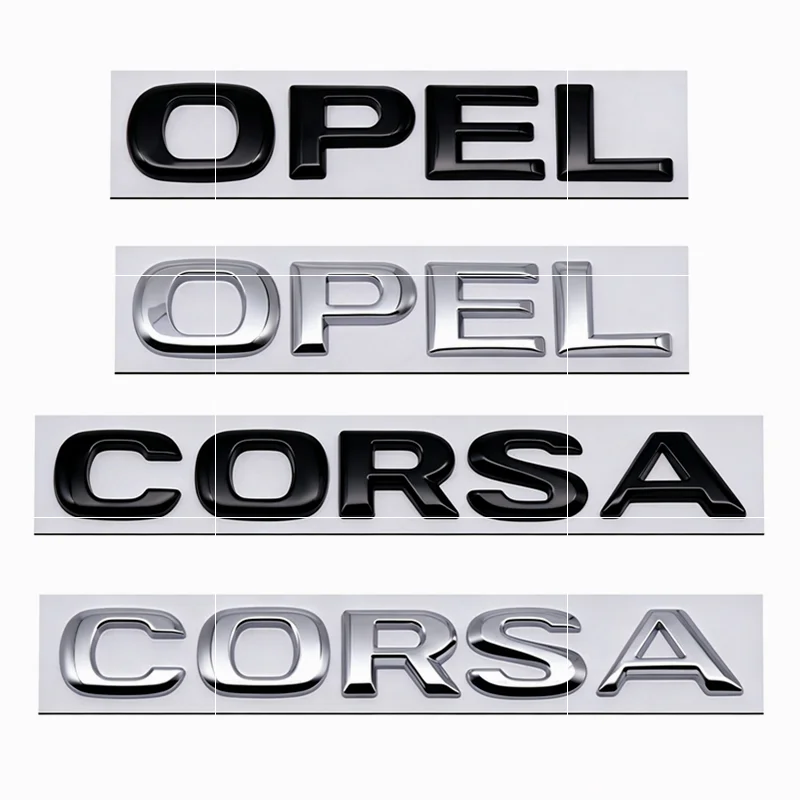 3D Metal Opel Corsa Car Styling Sticker Emblem For Rear Trunk Bumper Badge Body Fender Side Logo Refit Decal Accessories