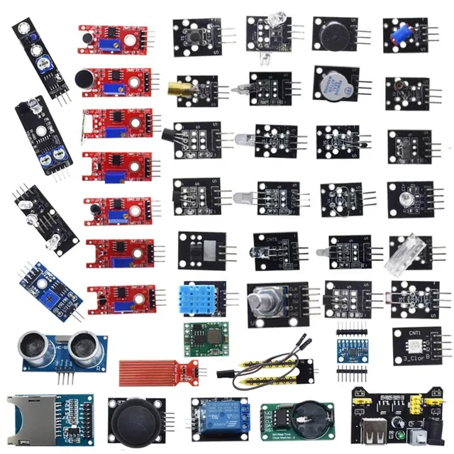 Moduły czujników 45 w 1 Zestaw startowy do arduino, lepszy niż zestaw czujników 37 w 1 Zestaw czujników 37 w 1 z pudełkiem