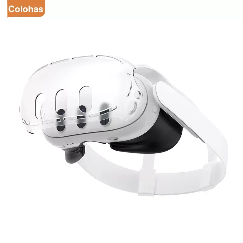 Adecuado para consola Quest 3, funda protectora montada en la cabeza para Meta Quest 3, carcasa de cristal VR Oculus Rift S, Color transparente