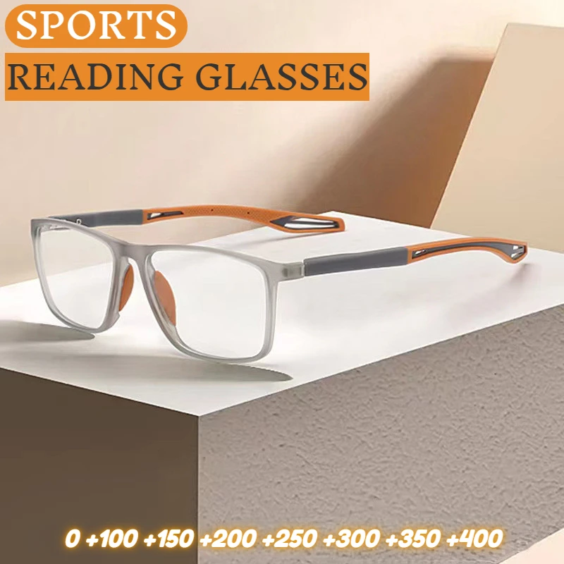 

Anti-blue Light Sport Reading Glasses for Men Ultralight Presbyopia Eyeglasses for Women Far Sight Optical Eyewear Diopters +1.0