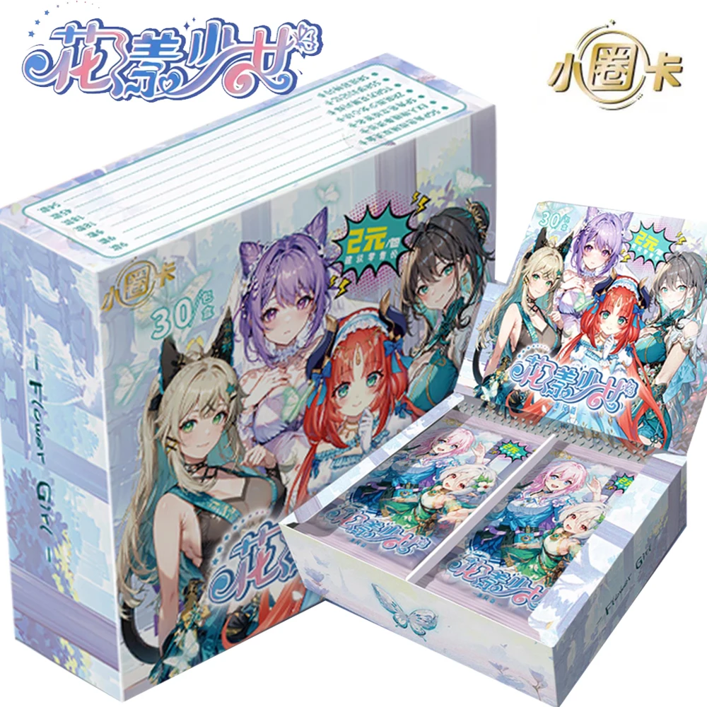 Genuine Flower Girl Goddess Story Collection Cards Booster Box Anime Vigorous Girl Refractive Card Limited Edition Kids Gifts