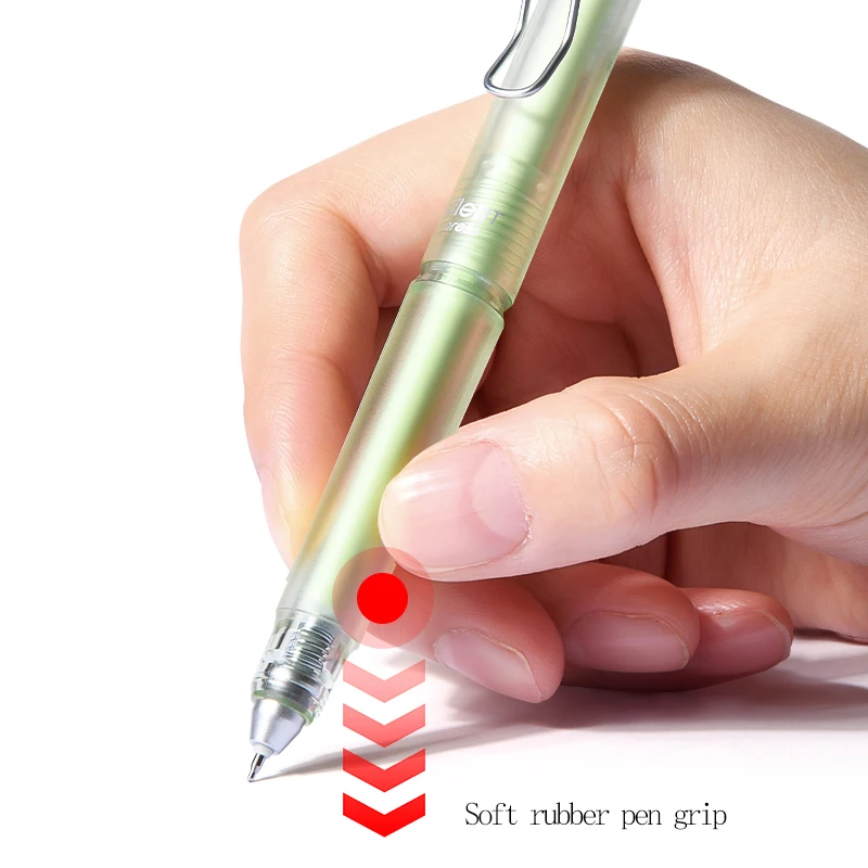 قلم جل قابل للمسح من M&G، تصميم صامت، قبضة مطاطية ناعمة، خرطوشة قابلة لإعادة الملء، أزرق كريستالي، مثالي للطلاب والمكتب U