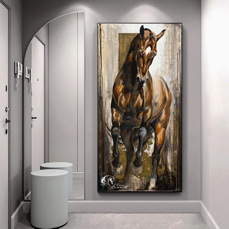 SELFLESSLY Vintage Horse Paintings Wall Decorative Pictures For Living Room Bedroom Canvas Prints Posters Animal Art Retro Art