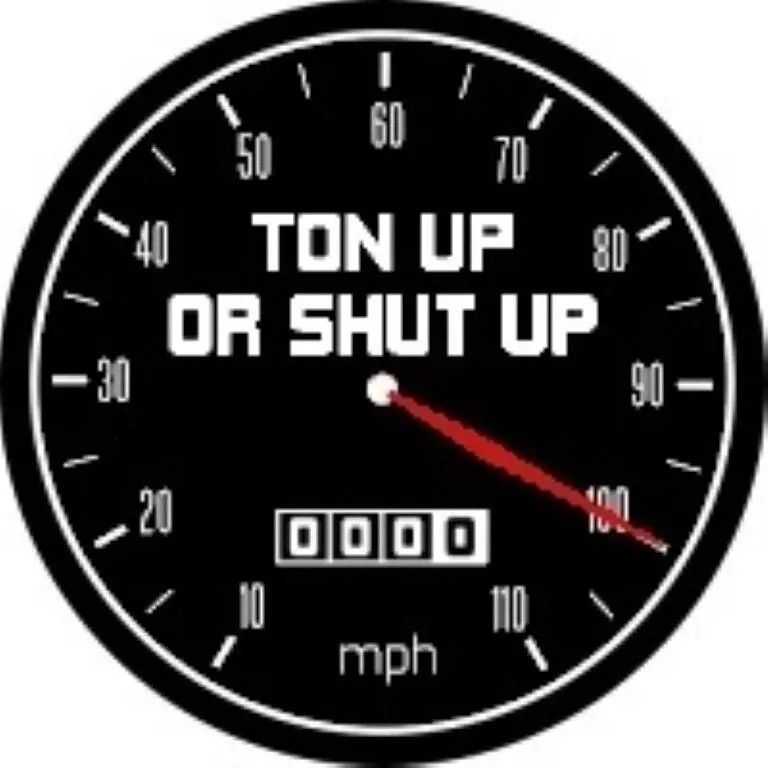 

TON UP OR SHUT UP BUMPER Sticker Waterproof Truck Decal DIY Creative Fashion DECAL-