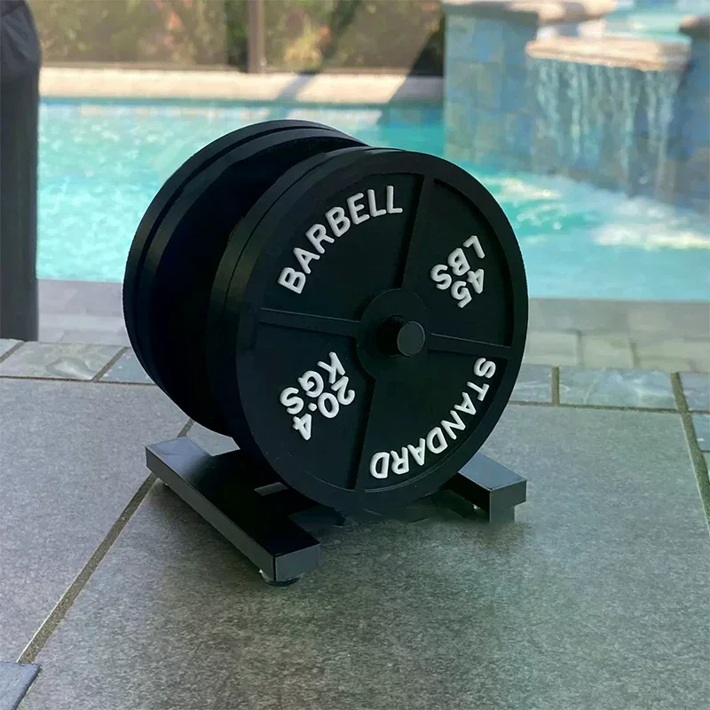 مجموعة قواعد أكواب للوزن مع أربعة قواعد أكواب سوداء للمشروبات الباردة الساخنة والمطابخ المنزلية واللياقة البدنية وصالات الألعاب الرياضية #4