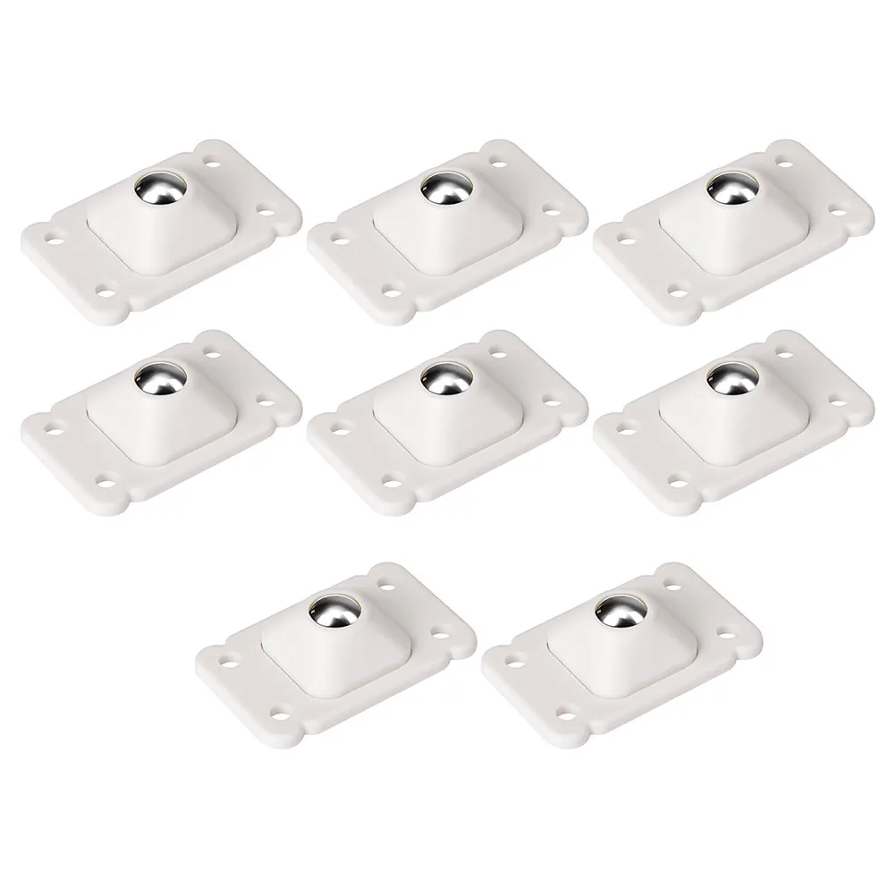 8Pcs Self-Adhesive Heavy-Duty ABS Swivel Casters Silent Non-Scratch Wheels for Storage Boxes Sideboards Bedside Tables Suitcases