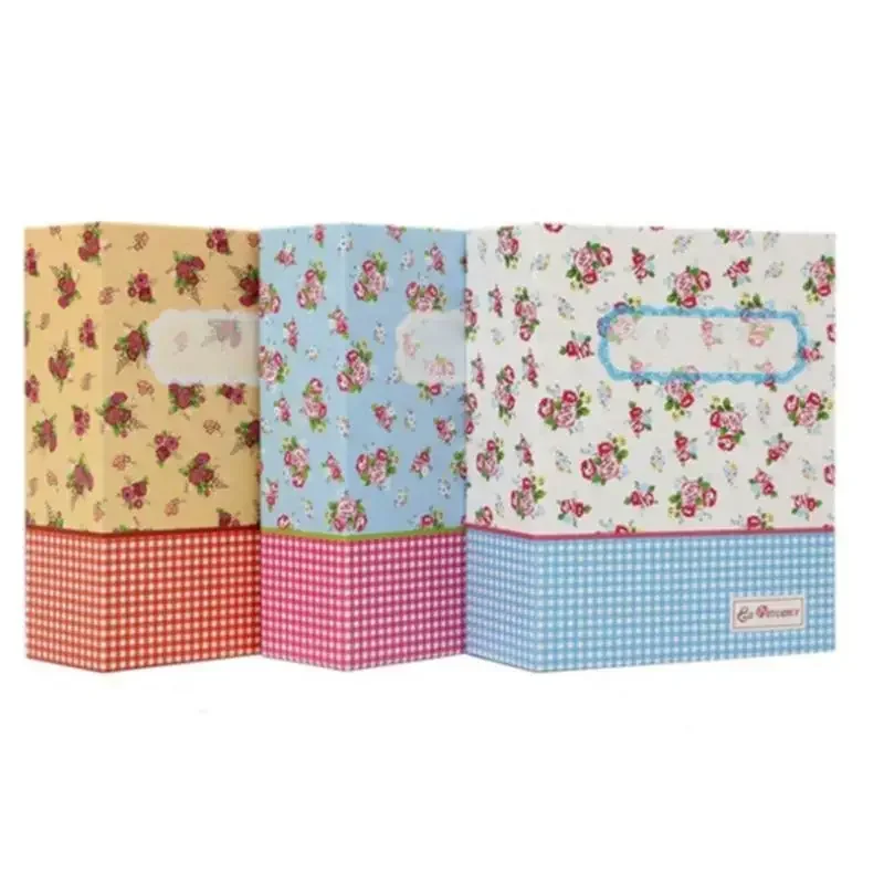 

6 Inch 100 Pages Pockets Floral Photo Album Memory Pictures Storage Hold Case Wedding Scrapbook Gift