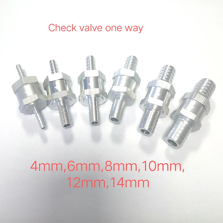 

Factory direct sale of fuel pipeline check valve automotive parts made of aluminum and stainless, available in multiple sizes