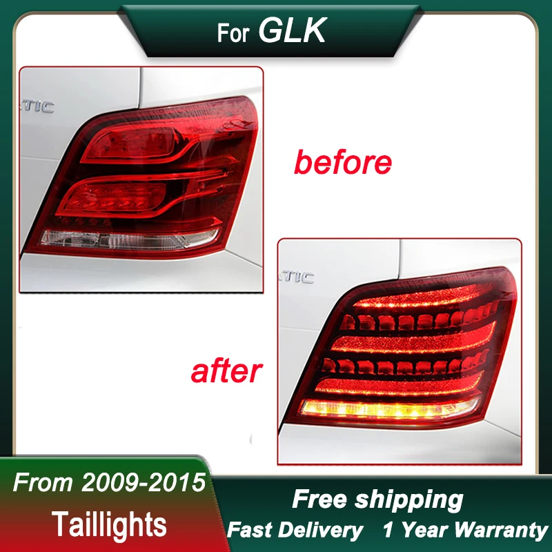 Car Tail Lights Mercedes-Benz GLK GLK200 260 350 2008-2015 new FULL LED Tail Lamp  Dynamic Turn Signal Light Tail Lamp Assembly