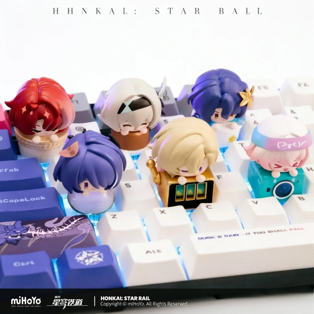Mihoyo Honkai Star Rail Keycap Blind Box Toy Pendant Custom Anime Acheron Firefly Keycap pour clavier de jeu PC Gamer Fans Gifts