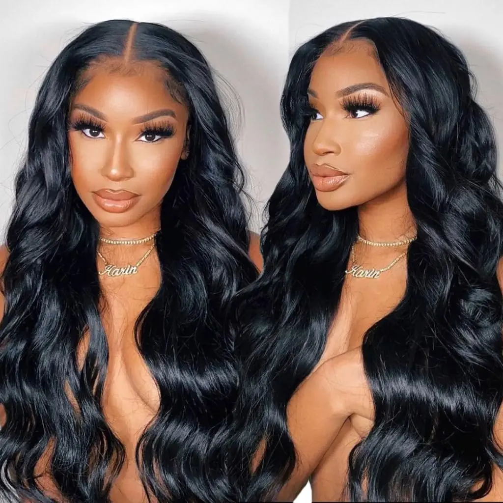 

4x4 Lace Front Wigs Human Hair Pre Plucked 180 Density Body Wave Lace Wigs Human Hair wigs for Women Wigs Pre Plucked Black wig