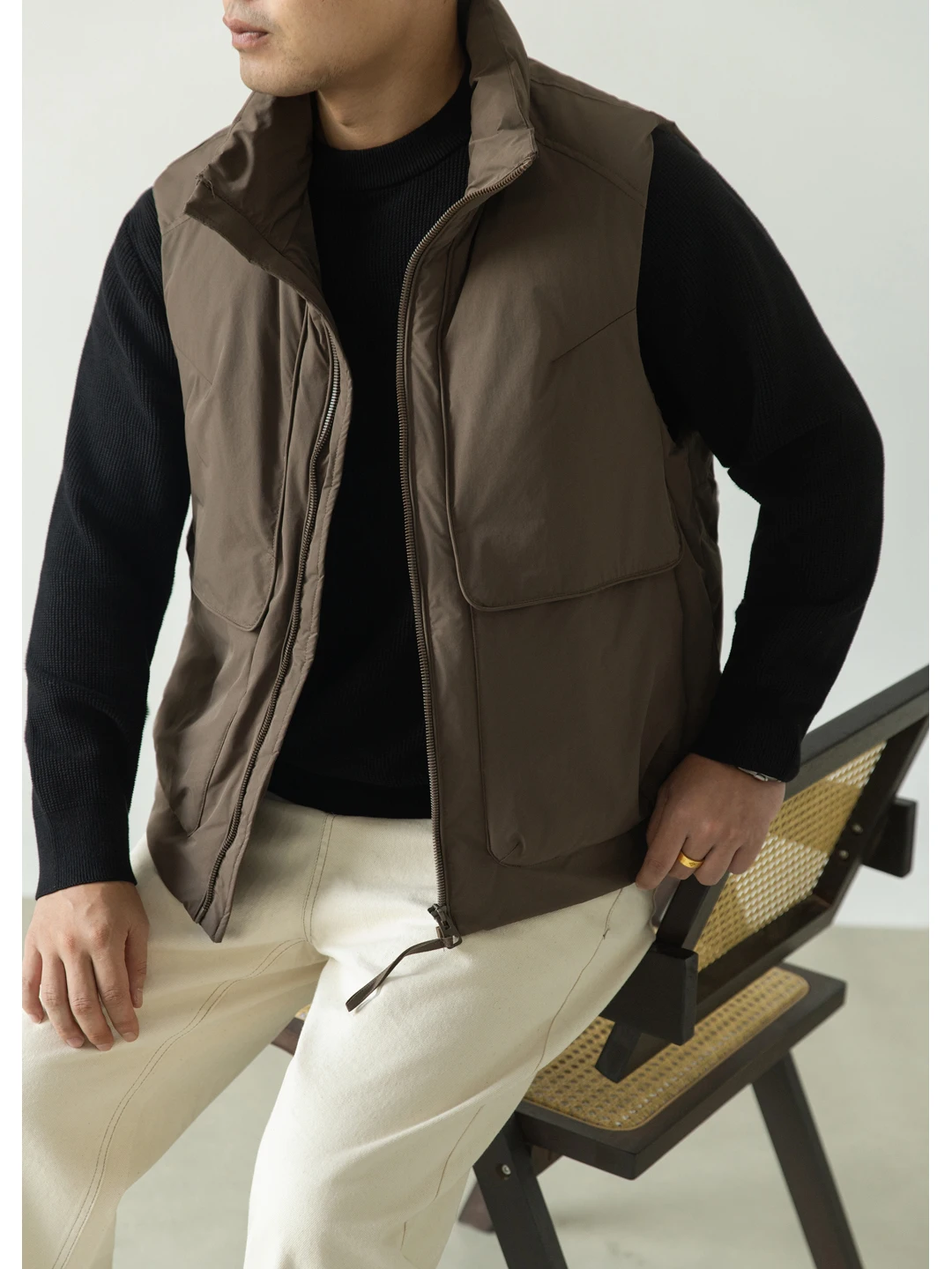 

Warm Casual Men's down Vest Winter Outerwear Jaet Svel American Trendy Brand Workwear Sle Travel Suitable Polyester...