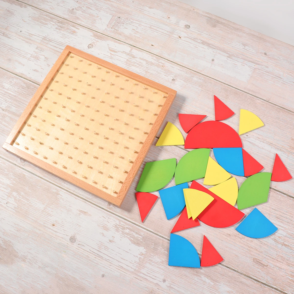 Material didáctico de fracción de madera, juguete de matemáticas para niños, desarrollo educativo de la inteligencia, Color brillante, diseño seguro sin rebabas, matemáticas para niños