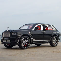 1:24 модель автомобиля Rolls Royce Cullinan Masory SUV из сплава, роскошная модель автомобиля, металлическая Игрушечная модель автомобиля, имитация звука светильник, подарок для детей