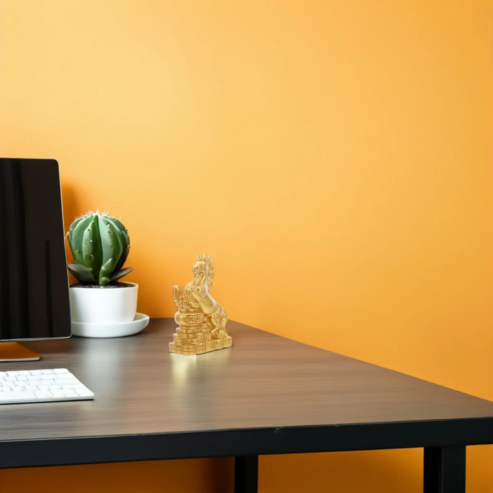 

Elegant Resin Horse Sculpture Handmade Chinese Style Home Decor Lucky Ornament 2026 New Year Gift Resin Horse Lucky Ornaments