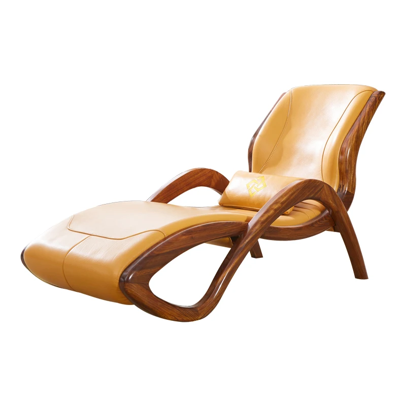 Imported Wood Solid Wood Modern European Leather Leisure