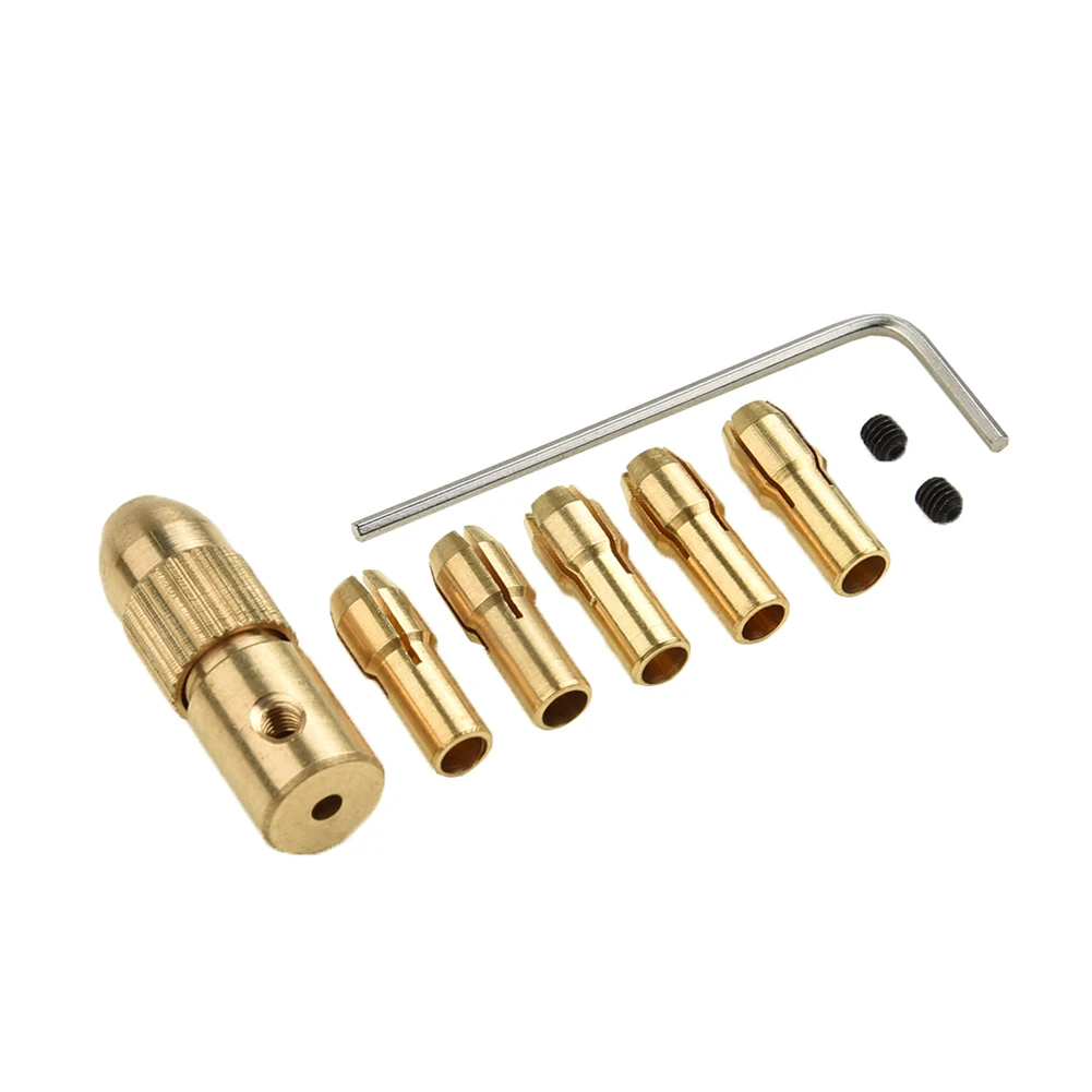 For Mini Drill Collet Kit with 2mm Motor Shaft and Five Collet Sizes Designed for Small Scale Drilling on Metal Plastic and Wood