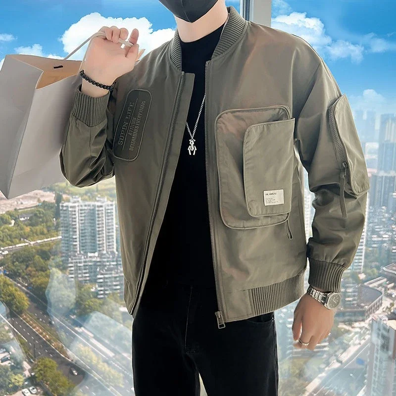 

​Multi functional Men's Bomber Jacket Autumn Winter Streetwear Brand Edgy Casual Wear​