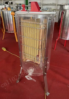 220V/110V Electric Honey Extractor | 12/24 Frame Auto Reversible with Honeycomb Design