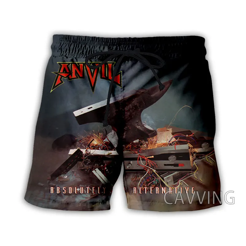 CAVVING 3D Print ANVIL Band  Summer Beach Shorts Streetwear Quick Dry Casual Shorts Sweat Shorts for Women/men