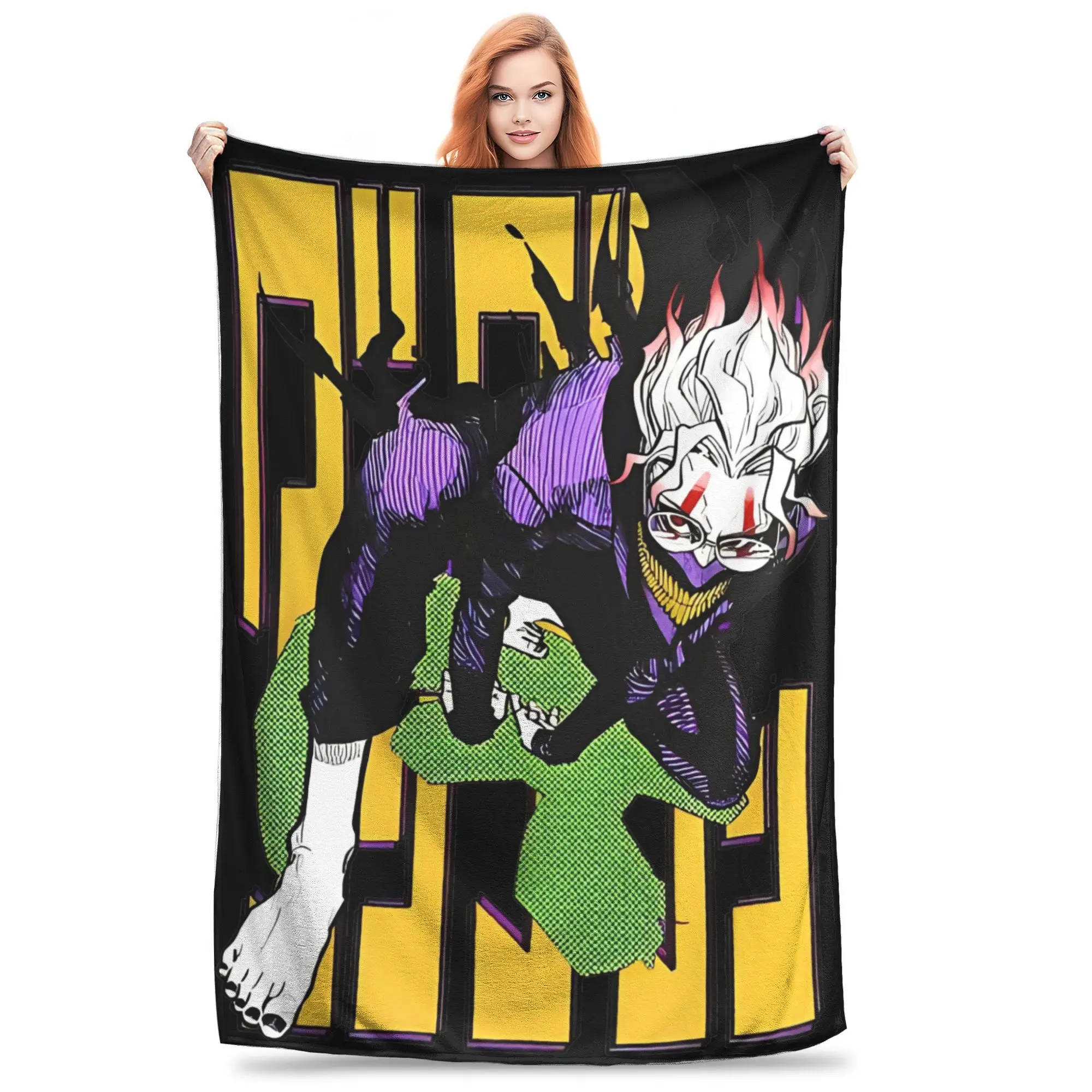 Dandadan Anime OkarunTurbo Granny Print Blanket For Men Women Cozy Soft  Throw Blankets for Bed 50x60 Inches Multi-size