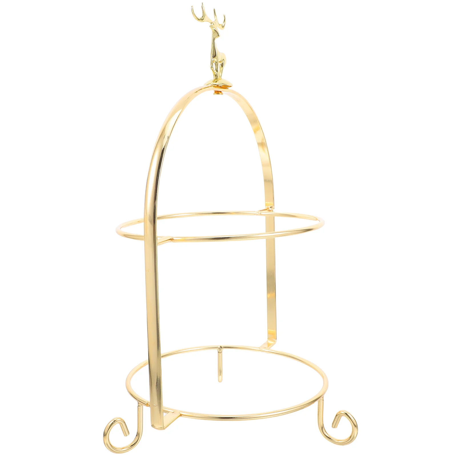 

Charming 2-Tier Iron Cake Stand Elegant Design for Afternoon Tea Wedding Parties Compact and Convenient Storage